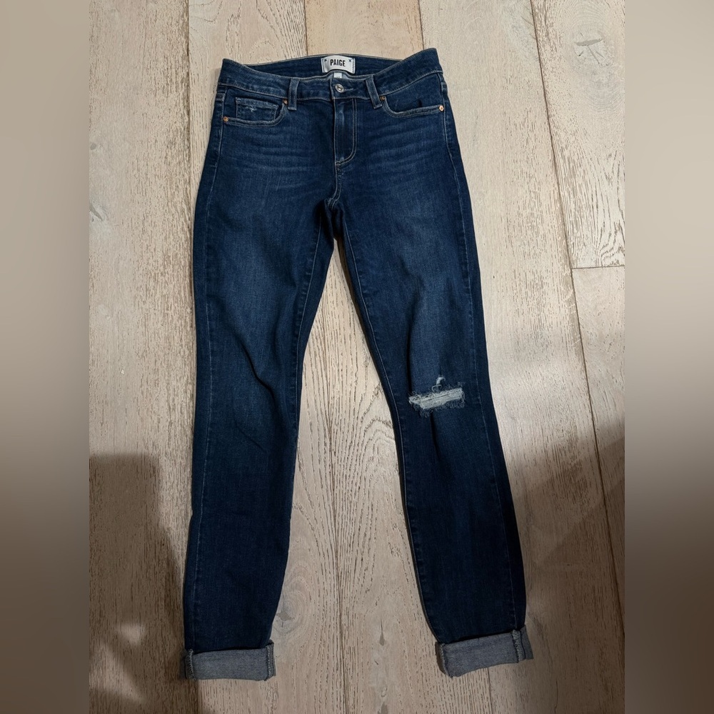 NWOT Size: 27 Paige Verdugo Ultra Skinny Samba Destructed Jeans - Picture 8 of 14